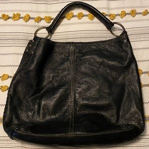 Vintage Lucky Brand Black Pebble Leather Hobo bag